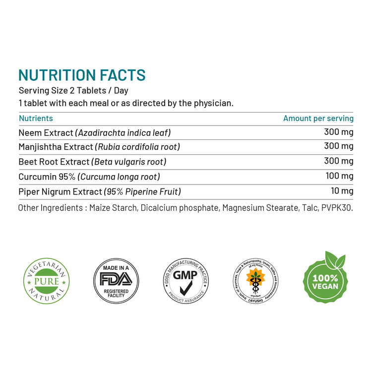 nutrition facts of blood detox