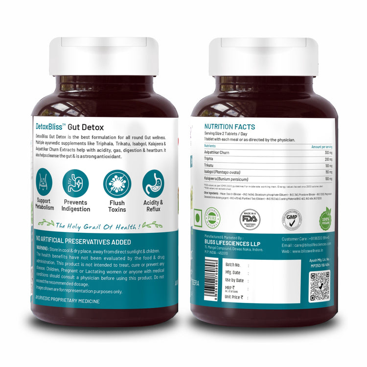 nutrition facts of gut detox