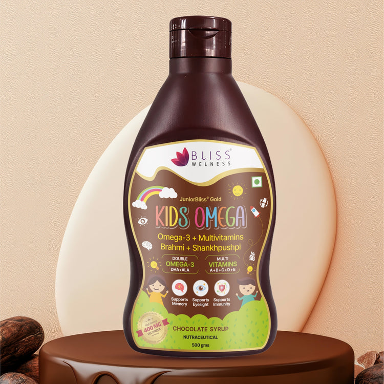 Bottle of Bliss Wellness Kids Omega supplement