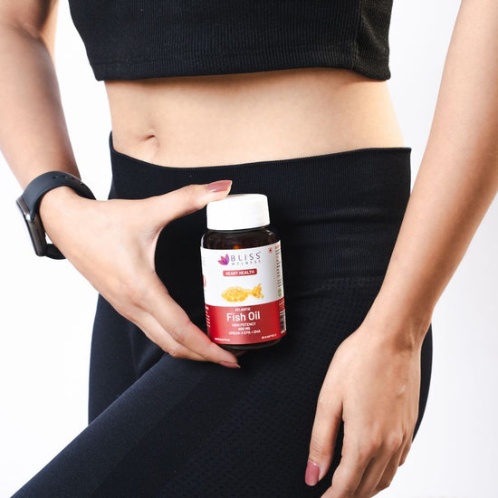 Bliss Welness CardioBliss Gold Fish oil (2000 Omega 3 with 360 mg EPA & 240 mg DHA) for Brain Heart Eye & Joint health of Men & Women - 60 Softgel Capsules - Bliss Welness