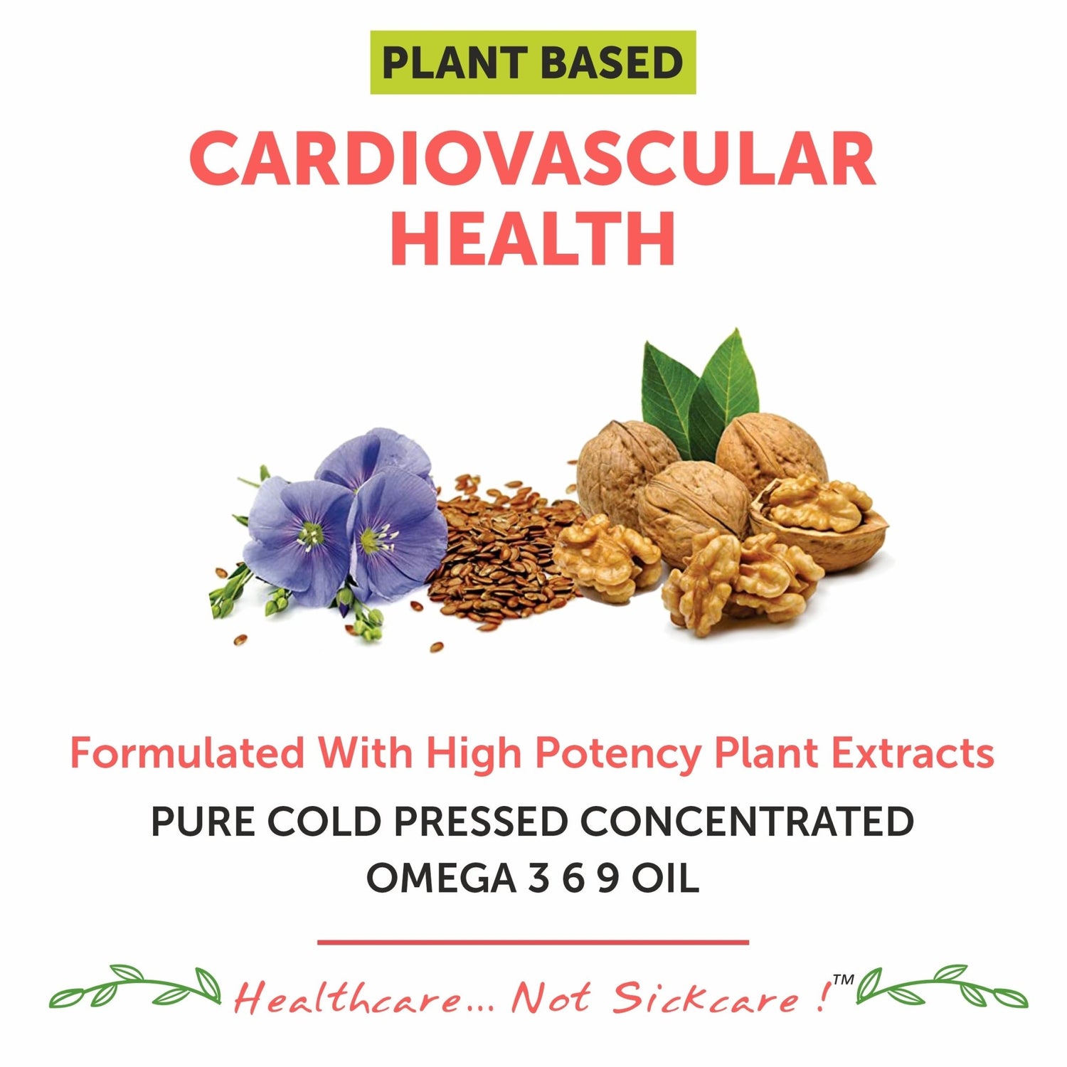 Bliss Welness CardioBliss Pure Omega 3 6 9 Heart & Brain Health | Triple Omega 3 6 9 ALA (Omega 3) 500MG LA (Omega 6) 137MG OA (Omega 9) 200MG - 60 Vegetarian Capsules - Bliss Welness