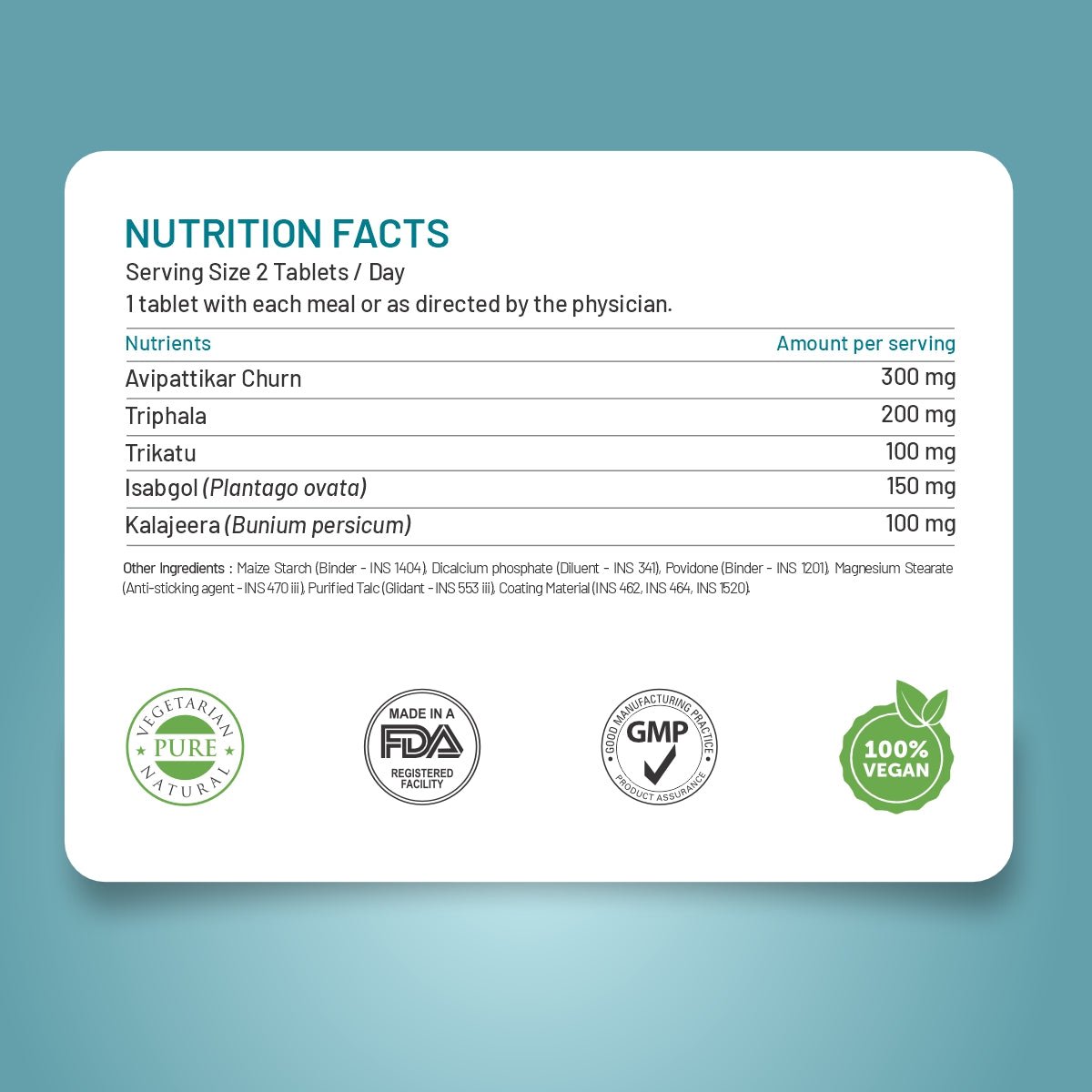 Bliss Welness DetoxBliss Gut Detox Tablet Health Cleanse Purify | Probiotics Trikatu Triphala Avipattikar | Stomach Health Digestion Metabolism Toxin Removal Acidity Gas Control Herbal Supplement - Bliss Welness