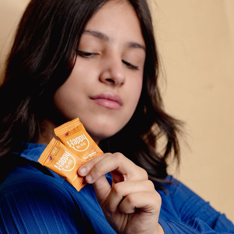 Bliss Welness Happy Bliss : Happiness, Anxiety & Stress Relief Supplement | Supports Calmness, Mood and Happy Hormones | Supports Balance of Cortisol, Dopamine, Endorphins, Serotonin & Oxytocin |Memory, Love & Cognition Support : 30 Servings - Bliss Welness