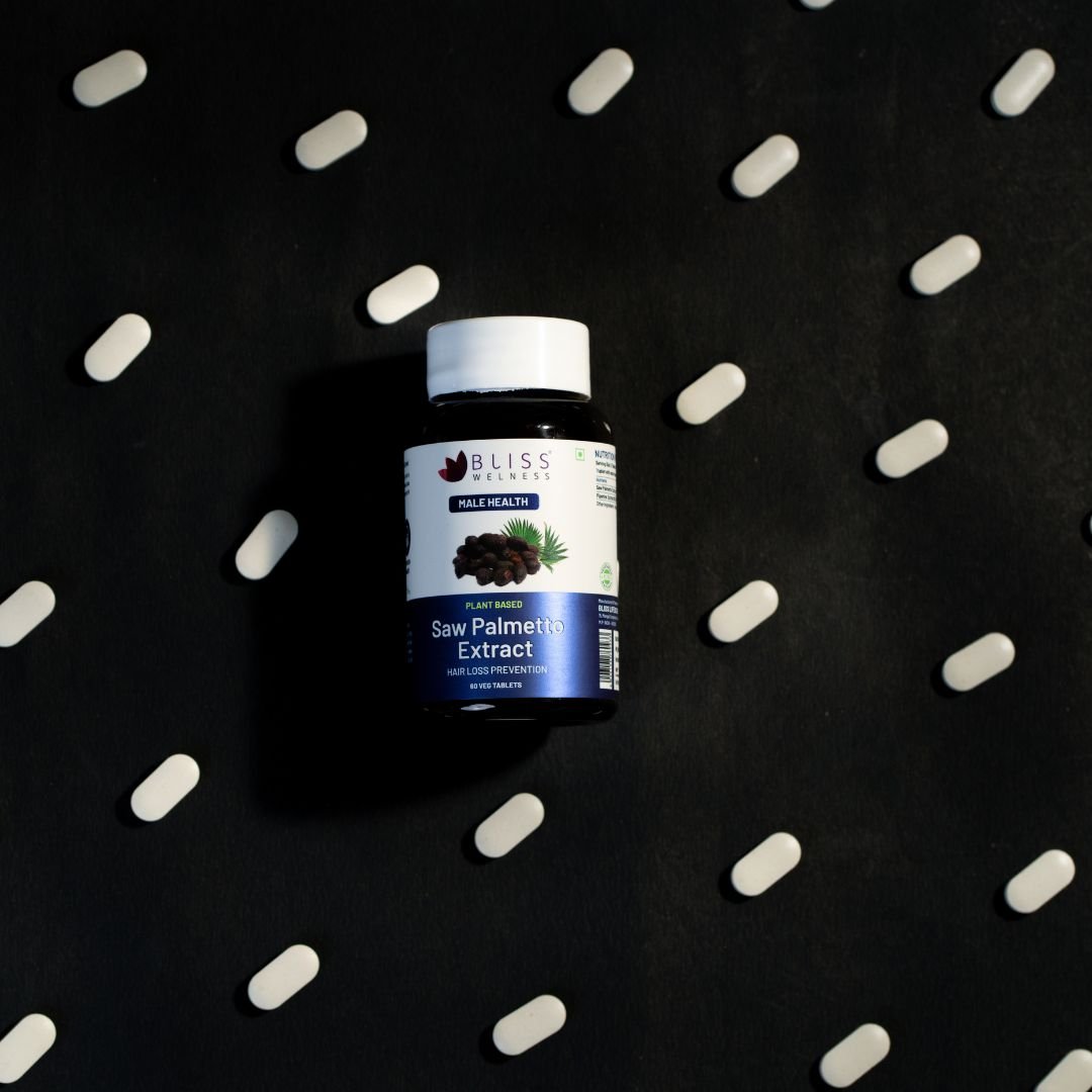 Bliss Welness JoshBliss Plus Prostate Health Healthy Hair Growth | Saw Palmetto Extract 800MG | Testosterone Booster Strong Hair Healthy Prostate Health Supplement - 60 Vegetarian Tablets - Bliss Welness