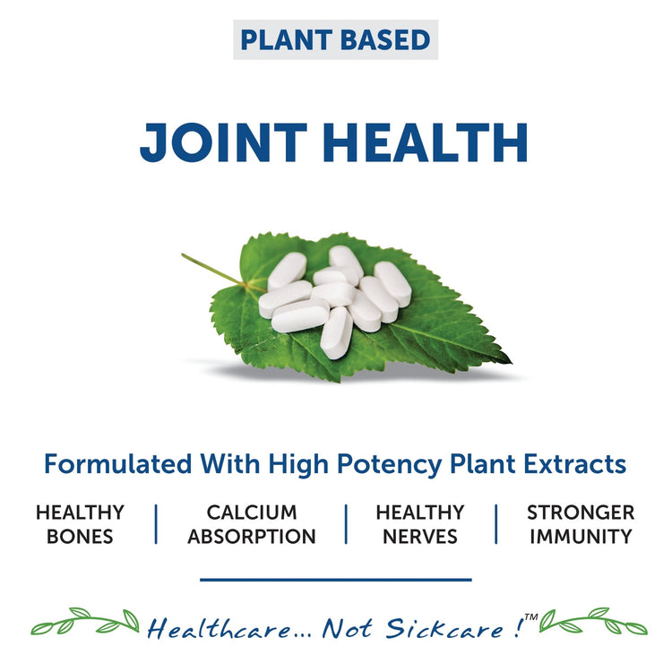 Bliss Welness OrthoBliss Joint care Pain relief tablets | Calcium Magnesium Zinc Vitamin D3 K2 B12 Folic Acid | Bone Strengthening Ayurvedic Health Supplement - 120 Vegetarian Tablets - Bliss Welness