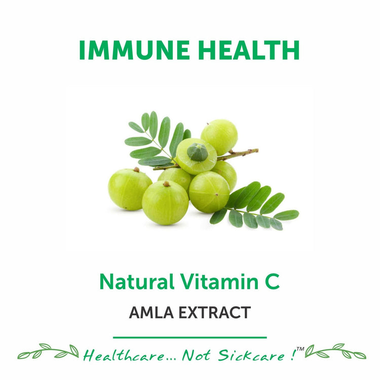 Bliss Welness ImmuneBliss Immunity Booster Glowing Skin | Natural Vitamin C (Amla Extract) 1000mg | Immunity Boost Antioxidant Skin Care Supplement - Vegan Tablets - Bliss Welness
