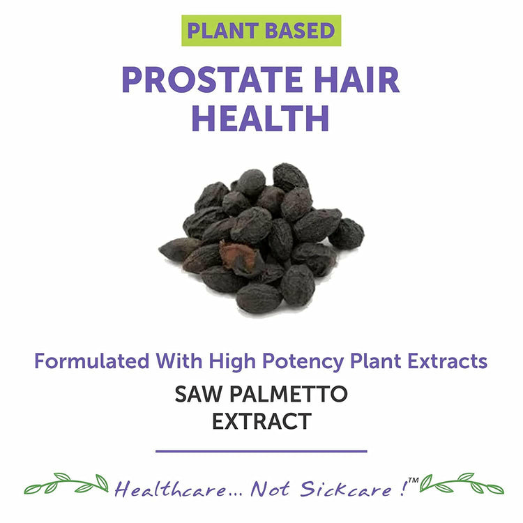 Bliss Welness JoshBliss Plus Prostate Health Healthy Hair Growth | Saw Palmetto Extract 800MG | Testosterone Booster Strong Hair Healthy Prostate Health Supplement - 60 Vegetarian Tablets - Bliss Welness