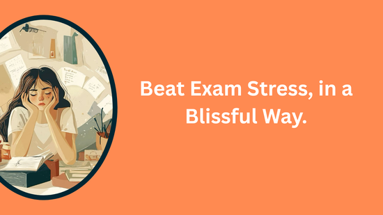 Beat exam stress naturally with Bliss Welness Happy Bliss stress relief drink for students.