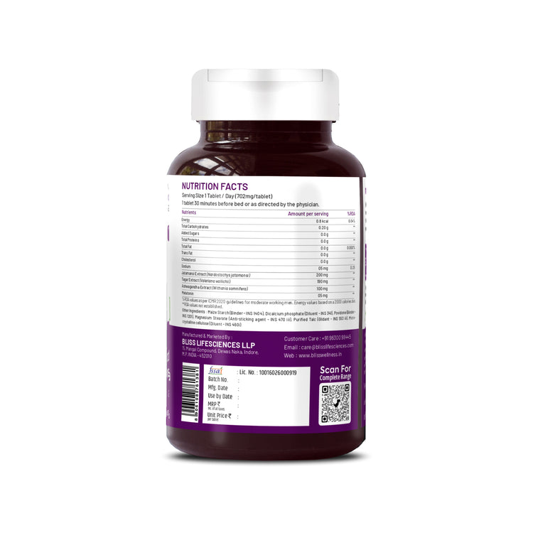 Supplement bottle with label on a white background
