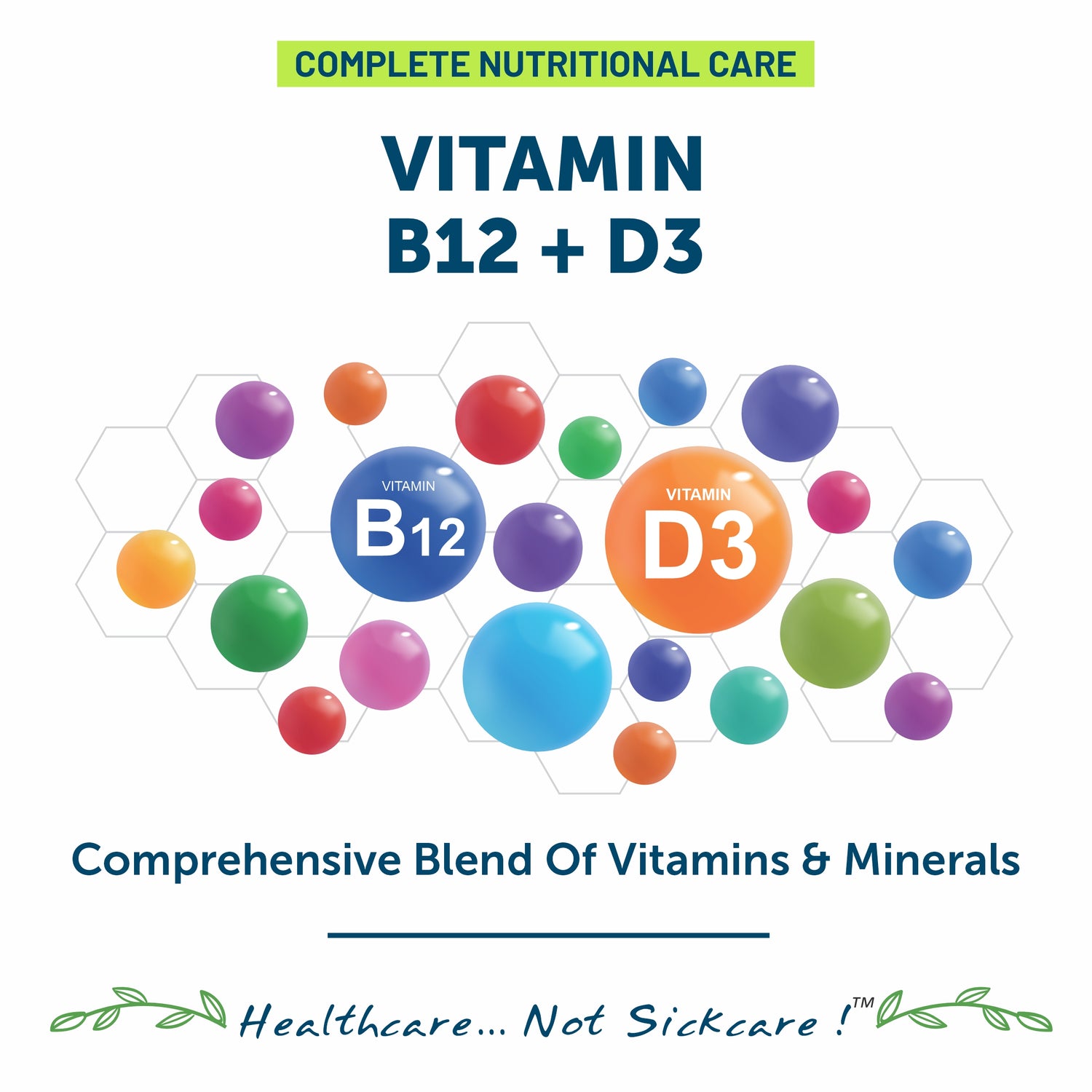 Vitamin D3 provides benign effects on the immune response of human cells and ensures adequate Vitamin D in the body.