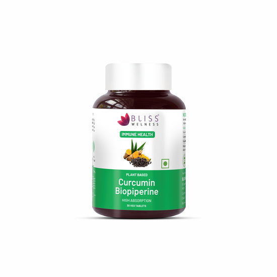 Bliss Welness ImmuneBliss Gold  Pure Curcumin with BioPiperine 10mg - 30 Vegetarian Tablets