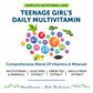 Bliss Welness VitaBliss Teenage Girls Daily Multivitamin & Herbs| With Vitamin A C D E K B,| Supports Better Immune System, Hair, Skin & Nails- 60 Veg Tablets