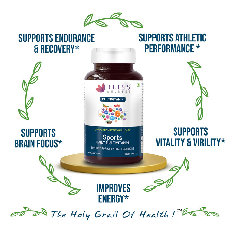 Buy Sports Multivitamin Tablets - Multivitamins and Minerals  Supports  Performance, Focus, Vitality, and Endurance – Bliss Welness