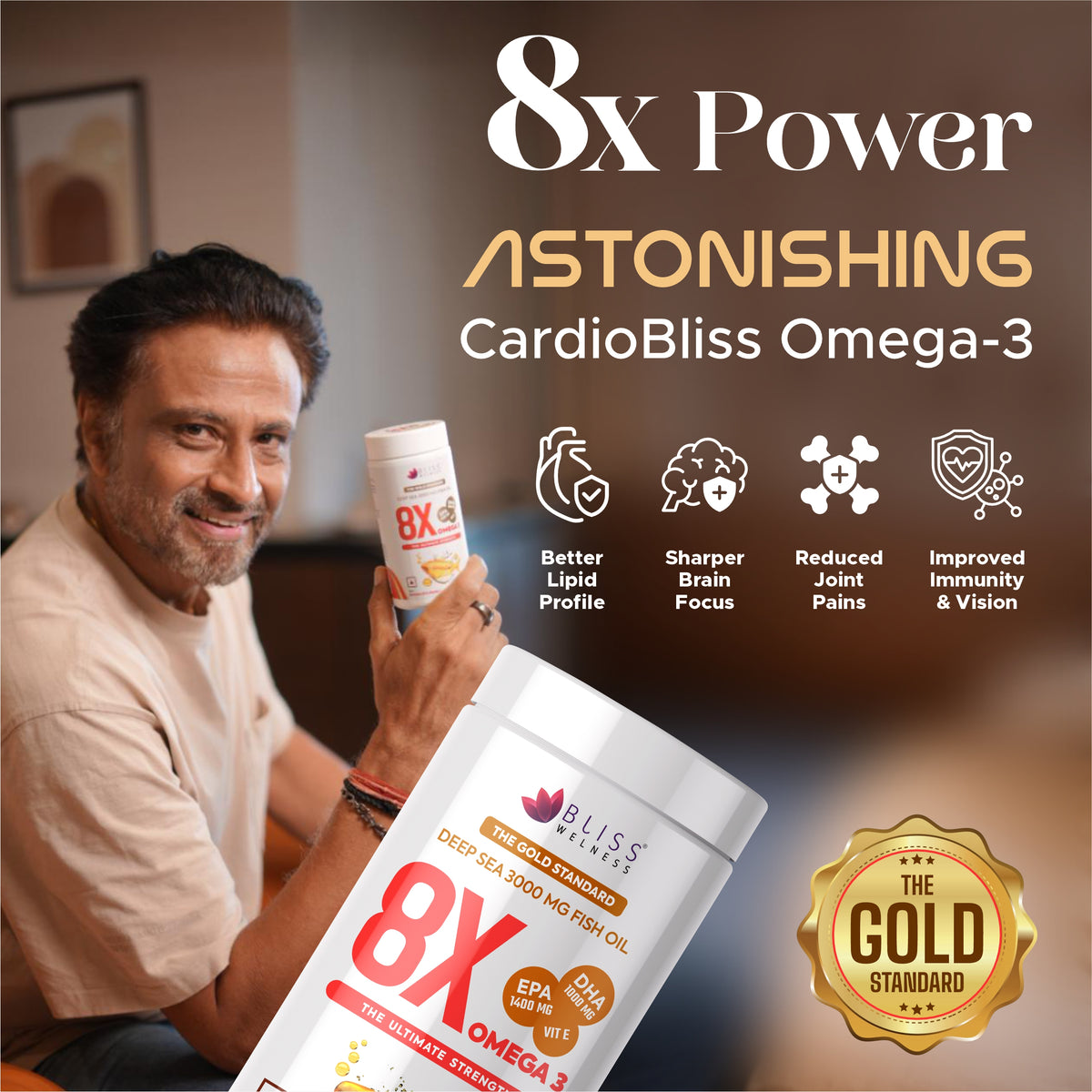 premium omega 3 fish oil Omega-3 supplement, featuring product benefits.