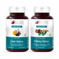 Bliss Welness Kidney DetoxBliss Cleanse Purifier | Gokhru Patharchata Ganoderma + Liver Detox Cleanse Purifier | Milk Thistle Silymarin Dandelion Glutathione - 60+60 Veg Tablets