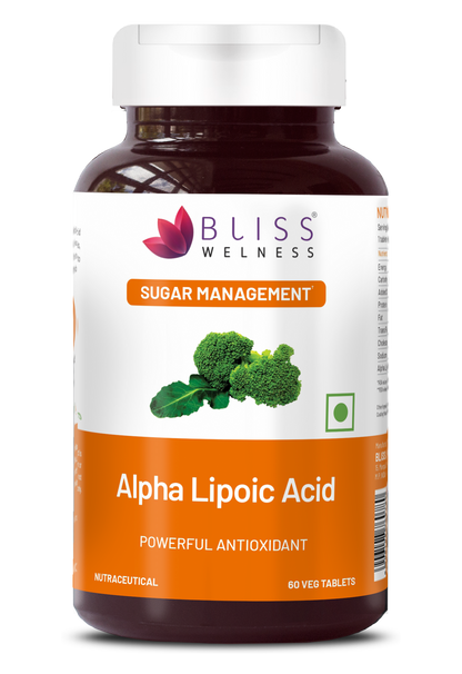 Bliss Welness GlucoBliss Ultra Liver Care Antioxidant | Alpha Lipoic Acid (ALA)| Energy Booster Healthy Sugar Management Supplement