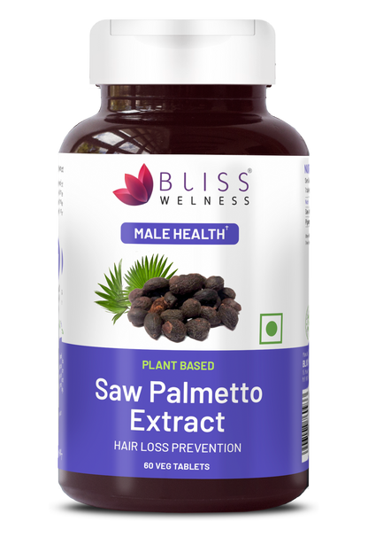 Bliss Welness JoshBliss Plus Prostate Health Healthy Hair Growth | Saw Palmetto Extract 800MG | Testosterone Booster Strong Hair Healthy Prostate Health Supplement- 60 Vegetarian Tablets