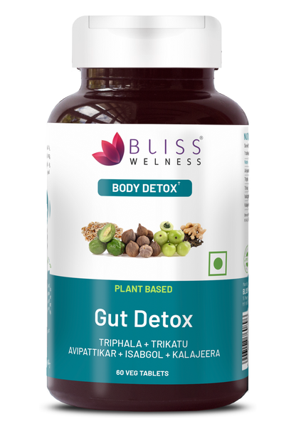 Bliss Wellness Gut Detox supplement bottle on a white background