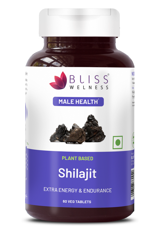Bliss Welness JoshBliss Natural Strength Vitality Vigor | Pure Shilajit Extract (1000mg) | Enhanced Stamina & Endurance Ayurvedic Herbal Supplement - 60 Vegetarian Tablets