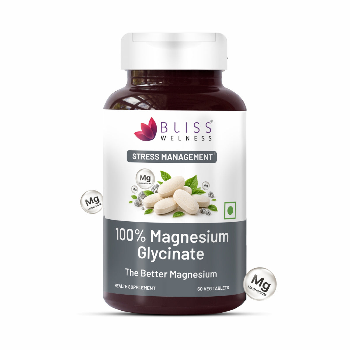 Magnesium Glycinate Supplement 60 Tabs
