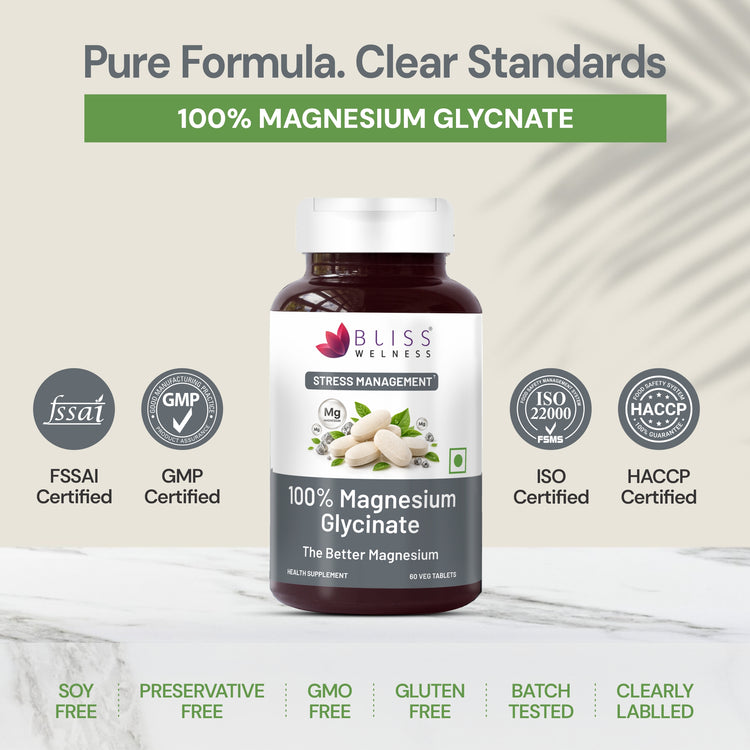 Bliss Wellness 100% pure magnesium glycinate