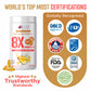 Bliss Wellness Omega-3 supplement with certification logos.