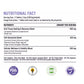 NUTRITIONAL FACT label for a supplement product, showing serving size, usage instructions, and a list of nutrients and ingredients per serving. The label includes logos for Made in USA, Certified Pure, and GMP at the bottom.
