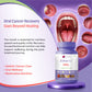 Bliss Wellness OncoBliss Oral Holistic Cancer Care supplement  with mouth close-up and text about oral cancer recovery.
