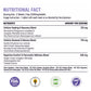 Nutritional fact label for a dietary supplement, showing serving size, usage instructions, and a table of nutrients including Cellular Healing & Recovery Blend (315 mg), Cellular Renewal & Balance Blend (190 mg), and Digestive Comfort & Pancreatic Wellness Blend (450 mg). The label also includes certification logos at the bottom.