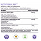 NUTRITIONAL FACT label for a Prostate Cell Wellness Blend supplement, showing serving size, usage instructions, a list of ingredients and amounts per serving, and certification logos at the bottom on a white background.