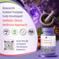 Bliss OncoBlast Prostate Holistic Cancer Care shown on a with herbs, a mortar and pestle, a beaker, and certification-style icons.