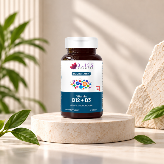 Bliss Welness VitaBliss Vitamin B12 and D3 | For Bone, Immune and Cognitive Health | Complete Nutritional Care Supplement - 60 Tablets