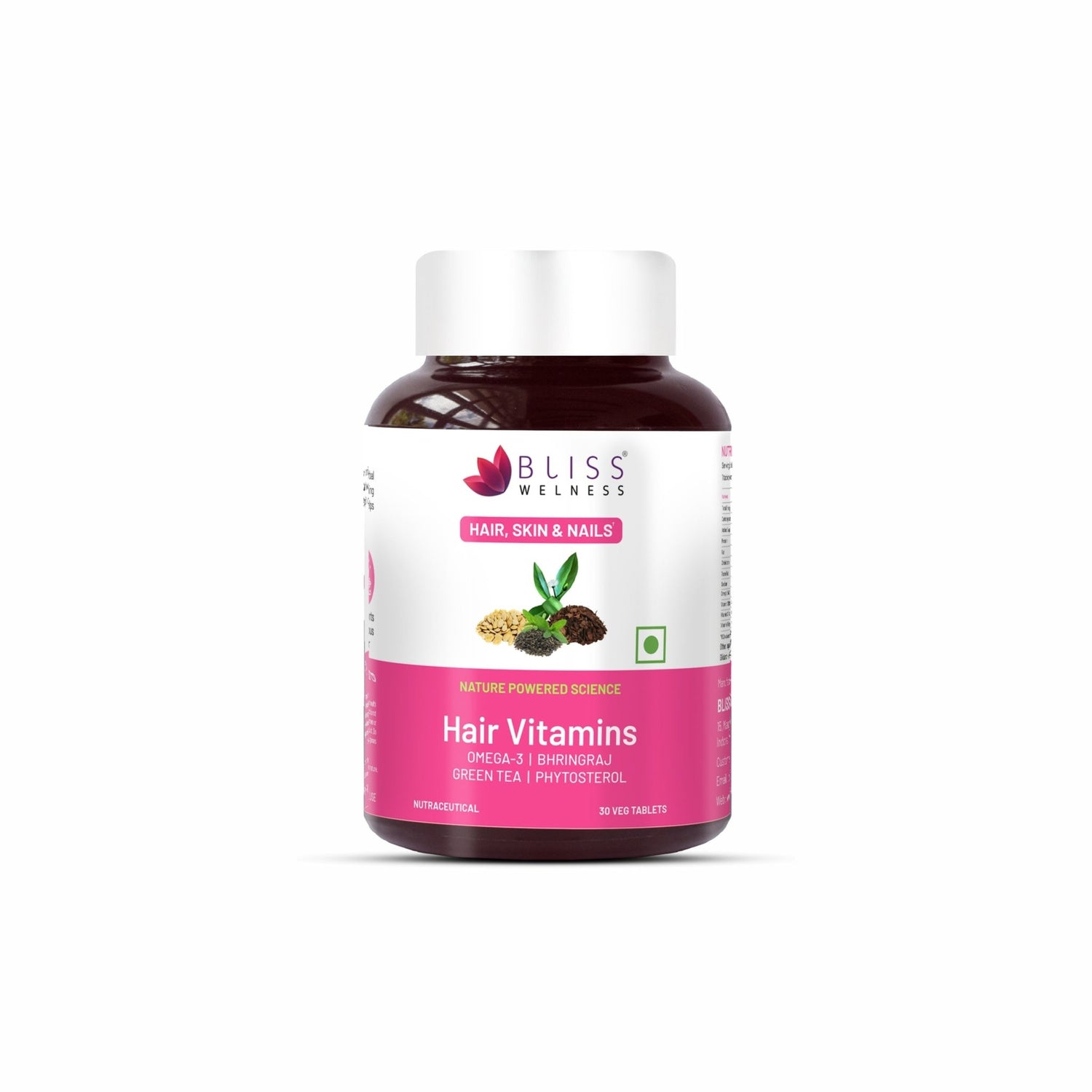 Bliss Welness BeautyBliss Hair Vitamins - 30 Veg Tabs - Bliss Welness