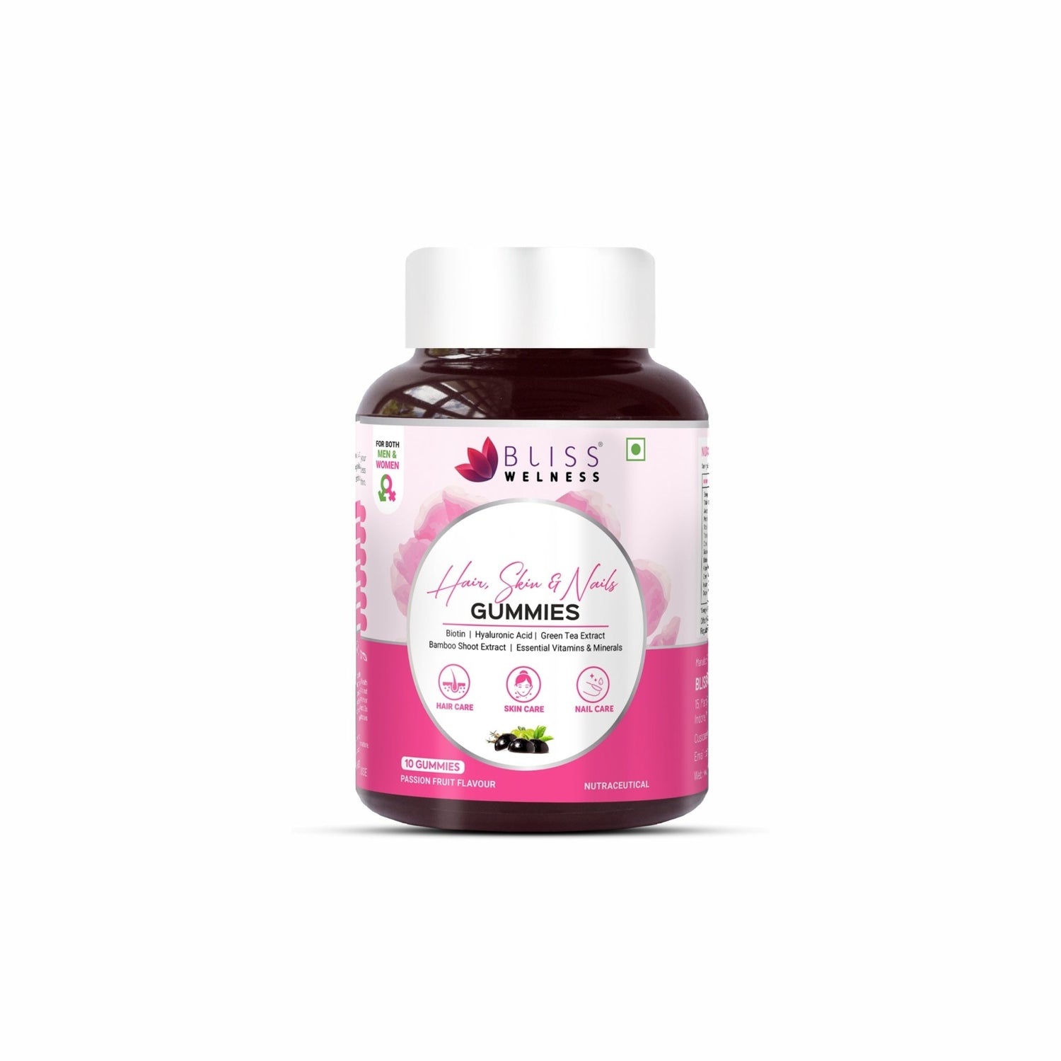 Bliss Welness Biotin Hair, Skin & Nails Gummies - 10 Gummies - Bliss Welness