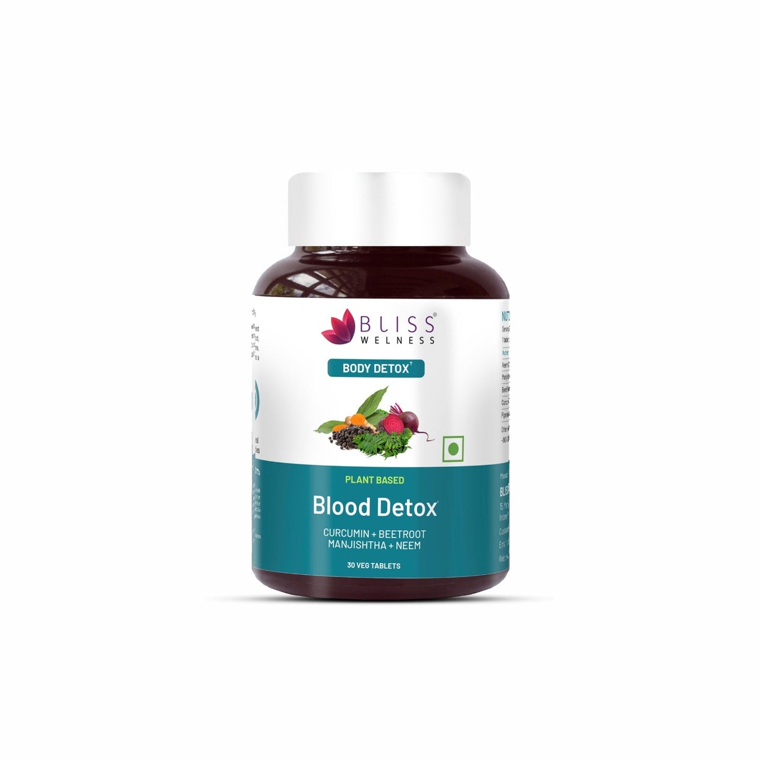Bliss Welness DetoxBliss Blood Detox 30 Vegetarian Tablets - Bliss Welness