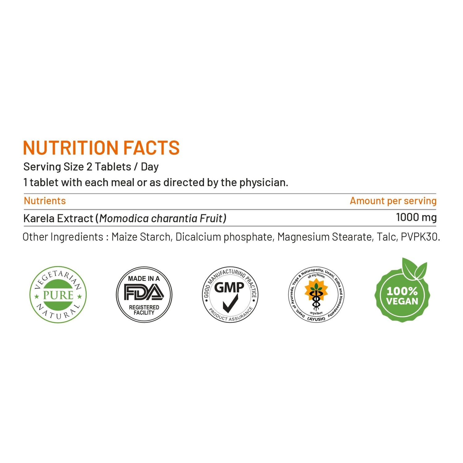 Bliss Welness GlucoBliss Gold Blood Purifier Skin Glow | Pure Karela Extract (Bitter Melon) 1000 mg | Metabolic Wellness Blood Sugar Management Ayurvedic Health Supplement - 60 Veg Tablets - Bliss Welness