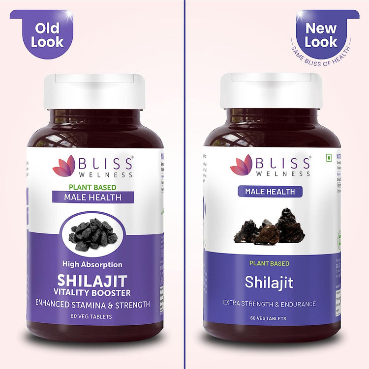 Bliss Welness JoshBliss Natural Strength Vitality Vigor | Pure Shilajit Extract (1000mg) | Enhanced Stamina & Endurance Ayurvedic Herbal Supplement - 60 Vegetarian Tablets - Bliss Welness
