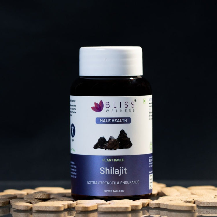 Bliss Welness JoshBliss Natural Strength Vitality Vigor | Pure Shilajit Extract (1000mg) | Enhanced Stamina & Endurance Ayurvedic Herbal Supplement - 60 Vegetarian Tablets - Bliss Welness