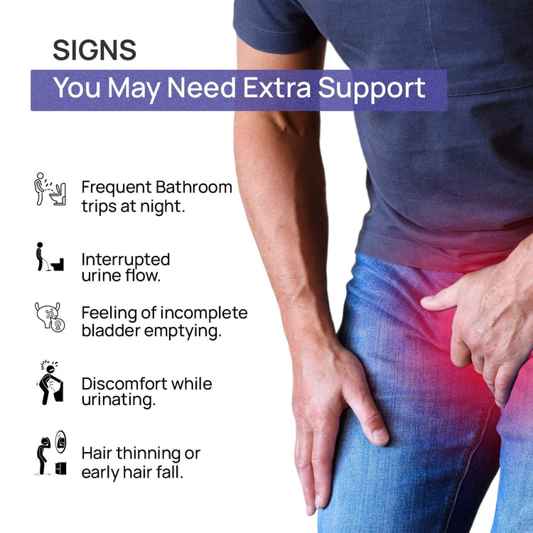 Bliss Welness JoshBliss Plus Prostate Health Healthy Hair Growth | Saw Palmetto Extract 800MG | Testosterone Booster Strong Hair Healthy Prostate Health Supplement - 60 Vegetarian Tablets - Bliss Welness