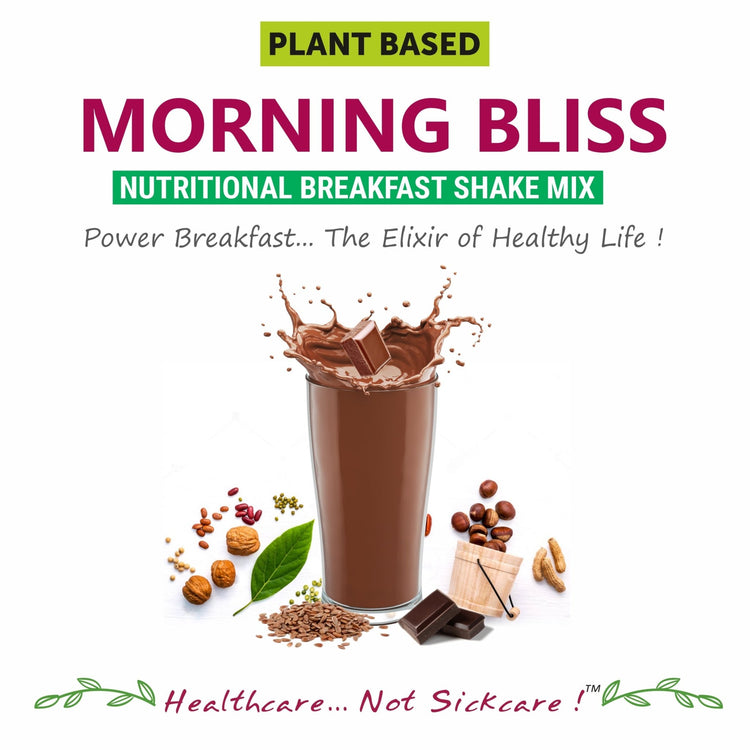 Bliss Welness Morning Bliss Nutritional Breakfast Mix | For Instant Energy, Heart, Brain & Gut Health, Weight Management | Total Wellness Protein Rich Breakfast - 500GM - Bliss Welness