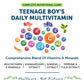 Bliss Welness VitaBliss Teenage Boys Daily Multivitamin & Herbs| Supports Better Immune System, Energy & Strength, Brain Health - 60 Veg Tablets - Bliss Welness