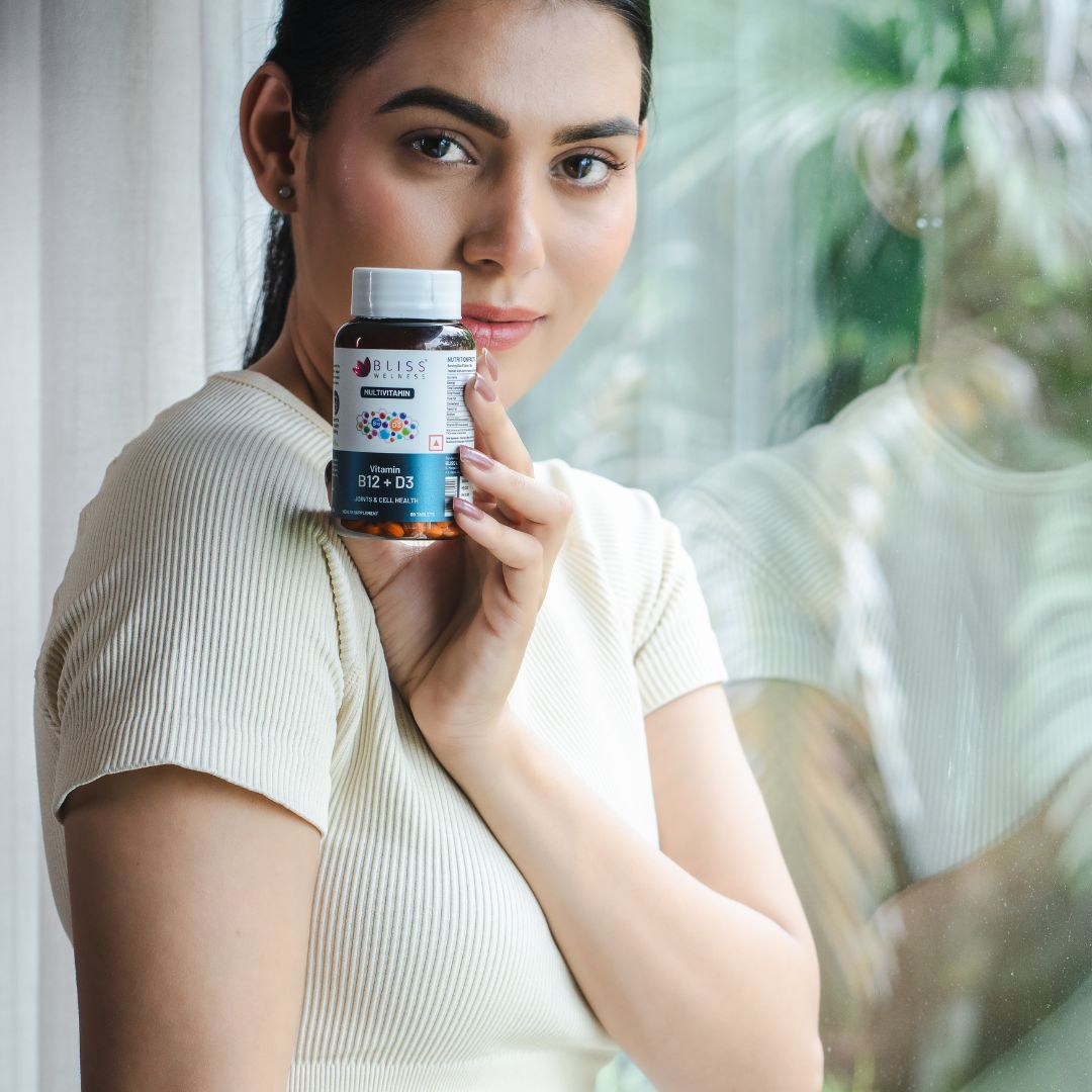 Bliss Welness VitaBliss Vitamin B12 and D3 | For Bone, Immune and Cognitive Health | Complete Nutritional Care Supplement - 60 Tablets - Bliss Welness