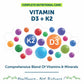 Bliss Welness Vitabliss Vitamin D3+K2 for Better Immune System, Bone, Teeth & Heart Health - 60 Tablets - Bliss Welness