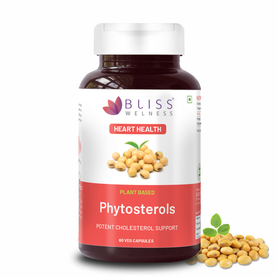 Bliss Welness Cholesterol Management | Pure Phytosterol Plant Sterols 900mg | Lipid Levels Management & Heart Health Supplement - 60 Vegetarian Capsules