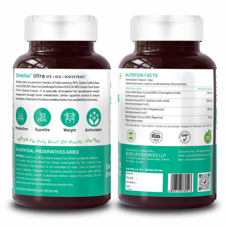 garcinia combogia green tea coffee bean extract capsule tablet weight loss pills slim management fat cut antioxidant metabolism booster