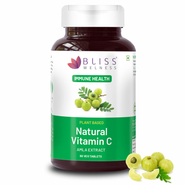 Bliss Welness Immunity Booster Glowing Skin | Natural Vitamin C (Amla Extract) 1000mg | Immunity Boost Antioxidant Skin Care Supplement - Vegan Tablets