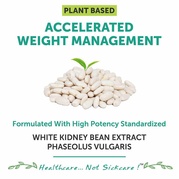Bliss Welness CarbBliss Pure Blocker Inhibitor | Premium White Kidney Bean Extract | Carbohydrate Control Weight & Sugar Management Supplement - 60 Vegetarian Capsules - Bliss Welness