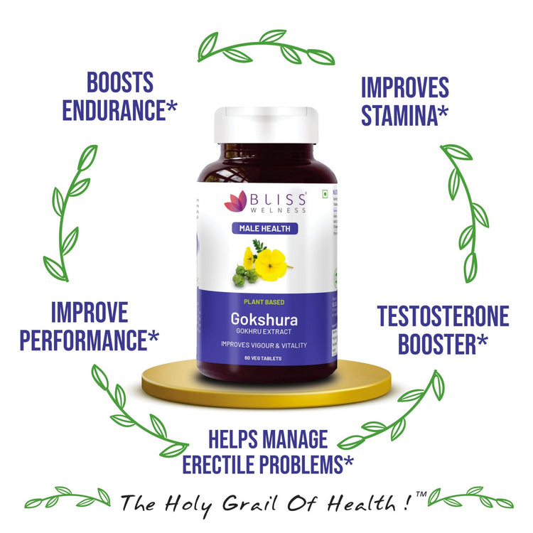 Bliss Welness JoshBliss Classic | Gokshura fruit Extract | Vigour and Vitality Ayurvedic Health Supplement - 60 Veg Tabs - Bliss Welness