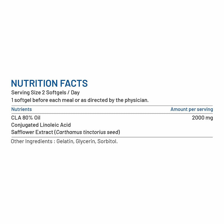 Bliss Welness LeanBliss Pure CLA 2000 (Conjugated Lenoleic Acid) Lean Muscle Build Supplement - Pack of 60 Softgel Capsules - Bliss Welness