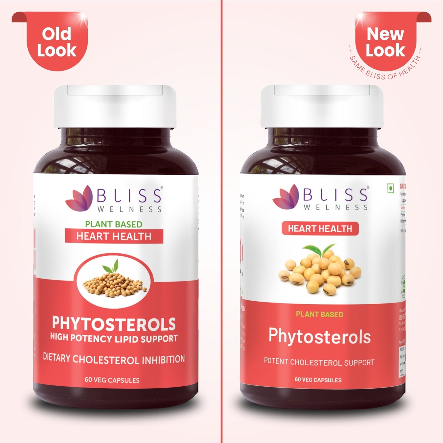 Bliss Welness LipidBliss Pure Cholesterol Management | Pure Phytosterol Plant Sterols 800mg | Lipid Levels Management & Heart Health Supplement - 60 Vegetarian Capsules - Bliss Welness